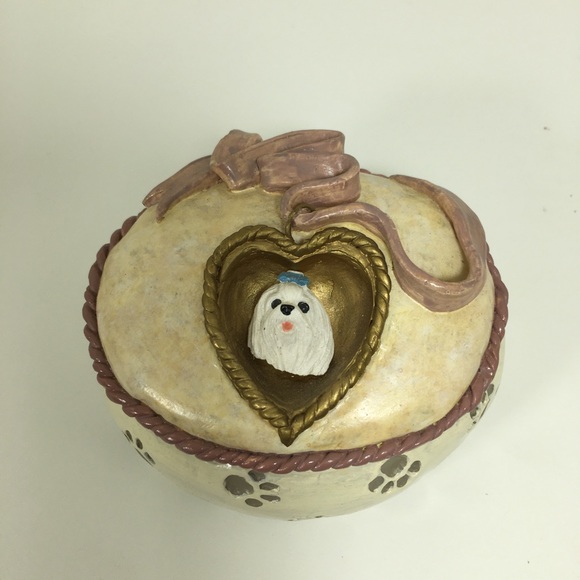 Maltese Dog Jewelry Box A Dog’s Prayer Handcrafted - Picture 1 of 7
